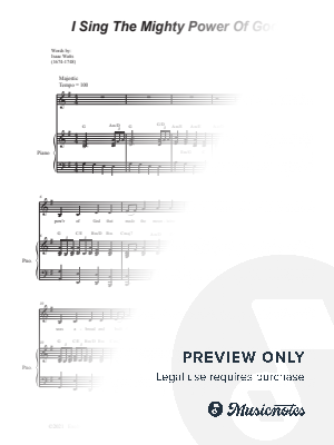 I Sing The Mighty Power Of God (Vocal solo - Piano accompaniment)