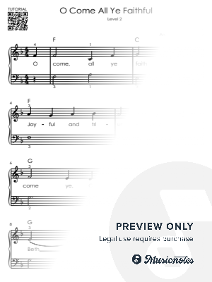 O Come All Ye Faithful - Easy Piano Tutorial for Beginners (Level 2)