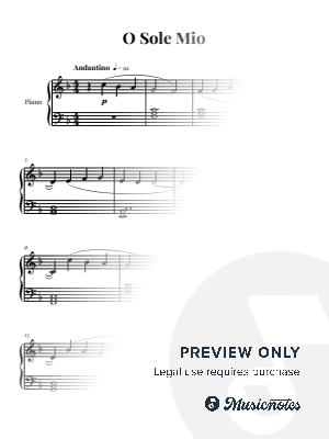 O Sole Mio | EASY PIANO