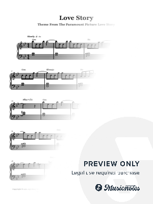 Love Story - Francis Lai | EASY PIANO (with Chords)