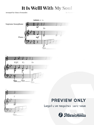 It Is Well With My Soul | Soprano Saxophone and Piano (with Chords)
