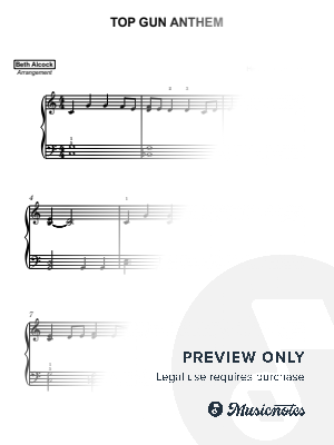 Top Gun Anthem - easy piano
