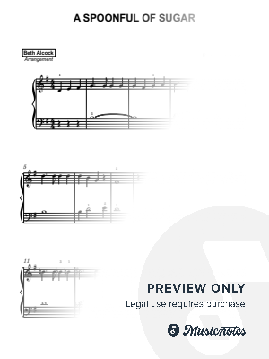 A Spoonful of Sugar (Mary Poppins) - disney | easy piano