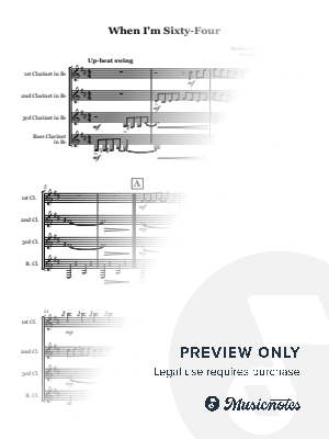 When I'm Sixty-Four by The Beatles - Clarinet quartet by Kayleigh Huelin - Sheet Music