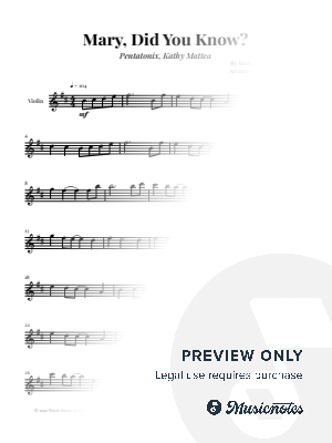 Mary, Did You Know? | VIOLIN SOLO (High Version)