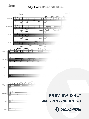 My Love Mine All Mine by Bojana Jovanovic - Sheet Music