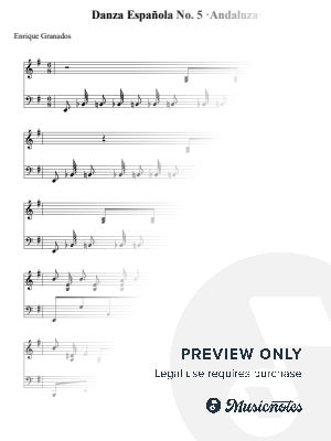 Danza Española No. 5 “Andaluza” – Enrique Granados by Nivek Piano - Sheet Music