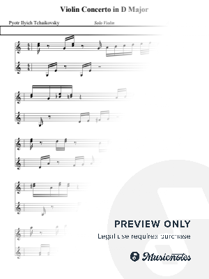 Violin Concerto in D Major – Pyotr Ilyich Tchaikovsky (Solo Violin)