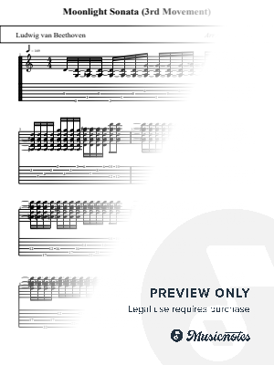 Moonlight Sonata (3rd Movement) – Ludwig van Beethoven (Guitar Solo)