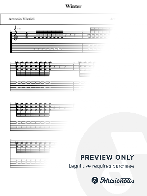 Winter – Antonio Vivaldi (Guitar Solo) by Nivek Piano - Sheet Music