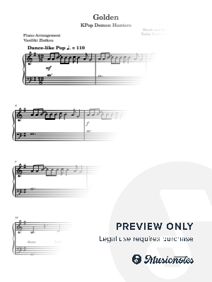 Golden KPop Demon Hunters Piano Beginner
