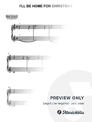 I'll Be Home for Christmas - late beginner piano