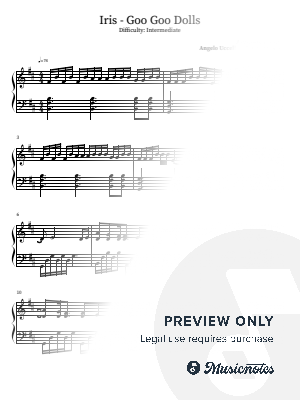 Iris - Goo Goo Dolls (Intermediate Version) by Music Secrets | Angelo Uccello - Sheet Music
