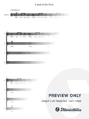 Carol of the Bells (Leontovych arr Mark Keane) SATB