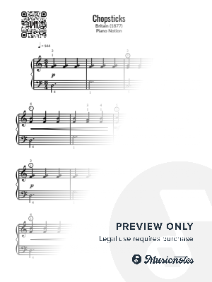 Chopsticks, Big (Easy Piano) by Piano Notion - Sheet Music