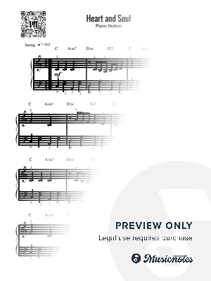 Heart and Soul, Bea Wain, Larry Clinton (Easy Piano)