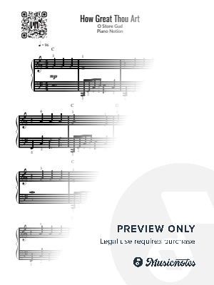 How Great Thou Art, O Store Gud (Easy Piano)