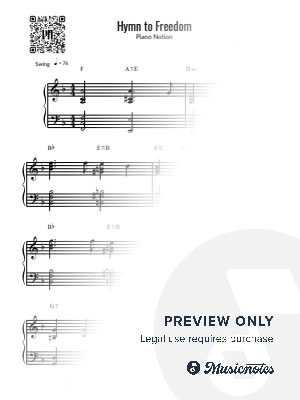 Hymn to Freedom, Oscar Peterson (Easy Piano)