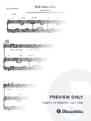 Both Sides, Now by Pop Nation Canada - Sheet Music