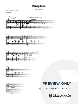 Penny Lane (The Beatles) - Piano Cover for Intermediate (2/5) - version 02