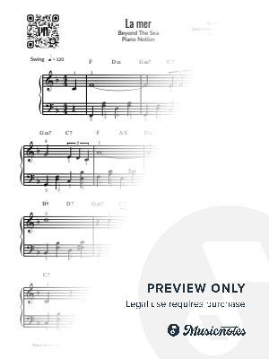 La Mer, Charles Trenet (Easy Piano)