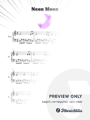 Neon moon by Rebecca A. Drimmel - Sheet Music