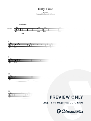 Only Time by Kaiserin Rebecca - Sheet Music