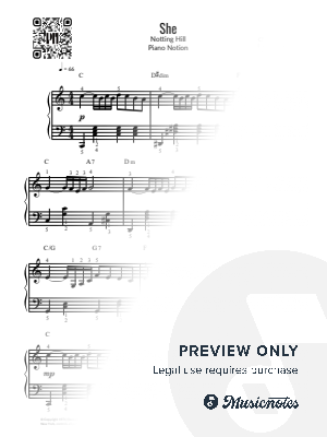 She, Notting Hill, Charles Aznavour (Easy Piano)