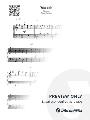 Yalo Yalo, Nana Mouskouri (Easy Piano)