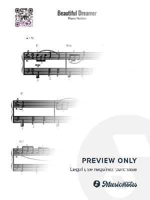 Beautiful Dreamer, Stephen Foster (Easy Piano) by Piano Notion - Sheet Music