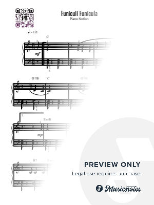 Funiculi Funicula, Luigi Denza (Easy Piano)