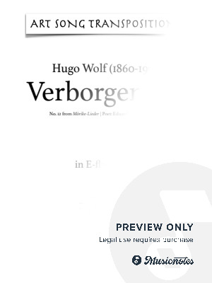 WOLF: Verborgenheit (transposed to E-flat major)