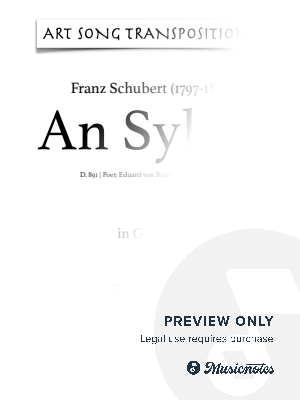SCHUBERT: An Sylvia, D. 891 (transposed to G major)