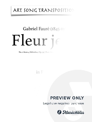 FAURÉ: Fleur jetée, Op. 39 no. 2 (transposed to F minor)
