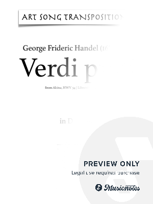 HANDEL: Verdi prati (transposed to D major)
