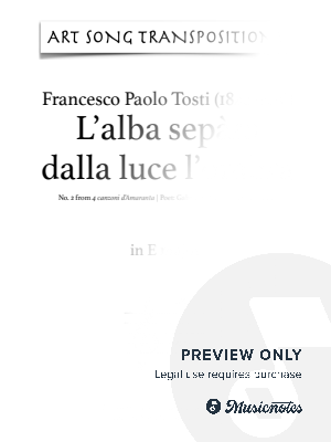 TOSTI: L'alba sepàra dalla luce l'ombra (transposed to E major)