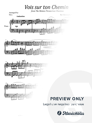 Vois Sur Ton Chemin for Piano by Nissan Valar - Sheet Music