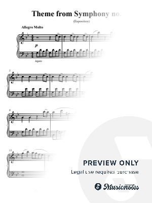 Theme from Symphony no. 40 Mozart First mov. by Nissan Valar - Sheet Music