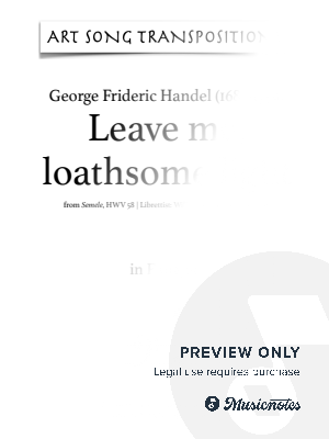 HANDEL: Leave me, loathsome light (transposed to F major)