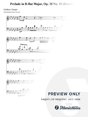 Prelude in D-flat Major, Op. 28 No. 15 (Raindrop) – Frédéric Chopin (Intermediate - Medium version)