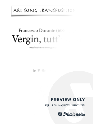 DURANTE: Vergin, tutt’amor (transposed to E-flat minor)