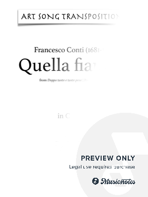 CONTI: Quella fiamma (transposed to C minor) by Art Song Transpositions - Sheet Music