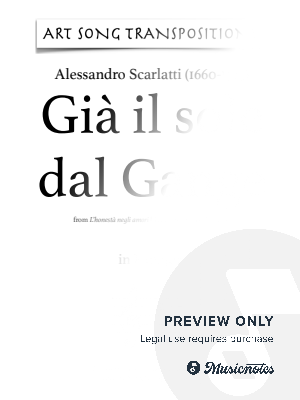 SCARLATTI: Già il sole dal Gange (transposed to F major)
