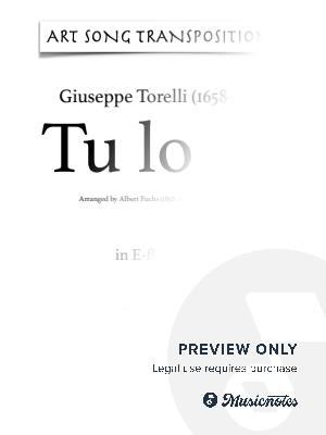 TORELLI: Tu lo sai (transposed to E-flat major)
