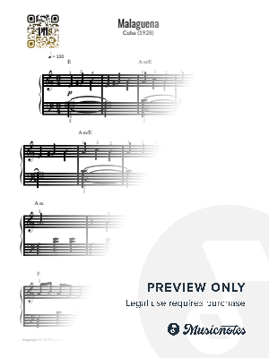 Malagueña (Easy Piano) by Piano Notion - Sheet Music