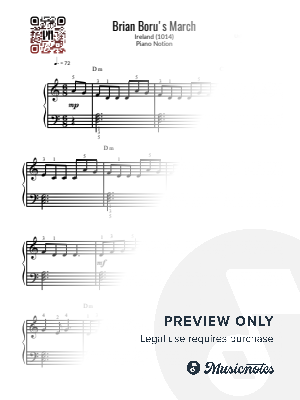 Brian Boru's March (Easy Piano) by Piano Notion - Sheet Music