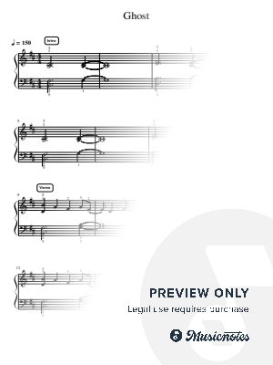 Ghost - Pre-Advanced by Simply Piano - Sheet Music