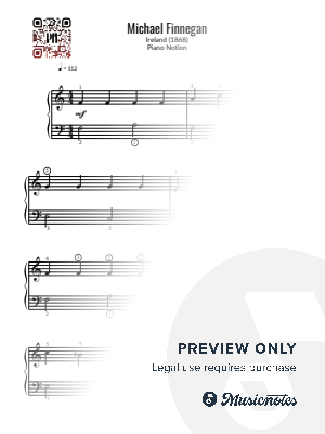 Michael Finnegan (Easy Piano) by Piano Notion - Sheet Music