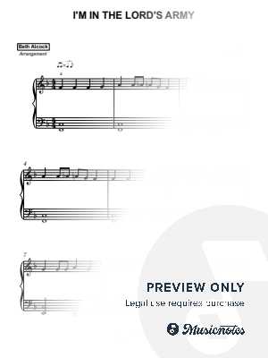 I'm In the Lord's Army - easy piano by Beth Alcock – Violin & Piano Arrangements - Sheet Music