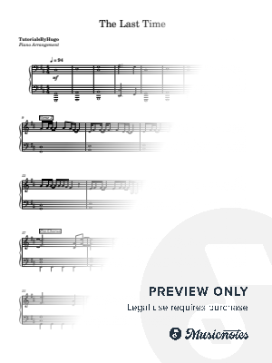 The Last Time by TutorialsByHugo - Sheet Music
